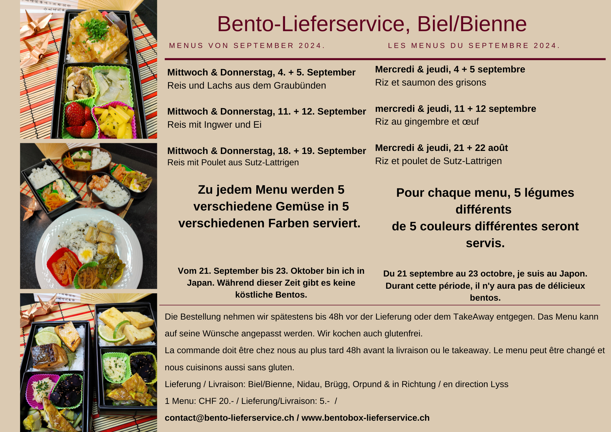 Bento-Menu September 2024 Bento-Menu September 2024